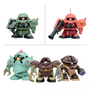 BANDAI SPIRITS SD Gundam BB Senshi Mobile Suit Gundam Princeity of Zeon Army MS Set Цветная пластиковая модель с кодировкой