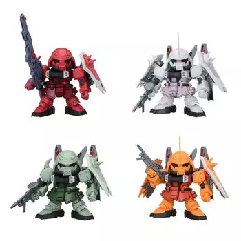 BANDAI SPIRITS SD Gundam BB Senshi Mobile Suit Gundam SEED DESTINY ZGMF Zaku Series Set Пластиковая модель с цветовой кодировкой