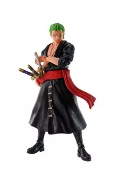 BANDAI SPIRITS SHFiguarts ONE PIECE Ророноа Зоро - Вторжение Онигасимы - Приблизительно. 150 мм подвижная фигурка из окрашенного АБС и ПВХ пластика