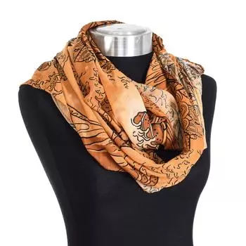 Бандана для лица и шеи из легкой ткани 111100 унисекс TU коричневый