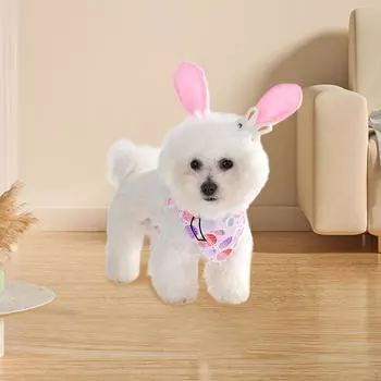 Бандана для собак, нагрудник, аксессуары для костюма, моющийся мягкий носовой платок, принадлежности для животных, треугольник M розовый