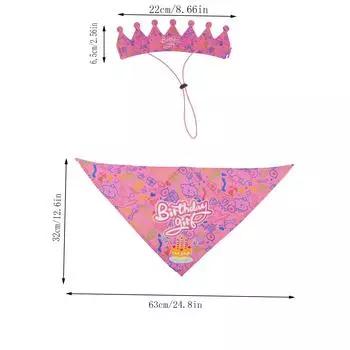 Бандана на день рождения собаки, набор баннеров, шарф и флаги на день рождения собаки, украшения для вечеринки с собакой C