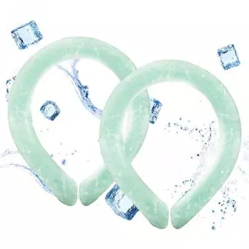 Бандана на шею, Кольцо на шею, Многоразовая носимая повязка на шею, Подходит для высокой температуры на открытом воздухе и в помещении летом One Size зелёный