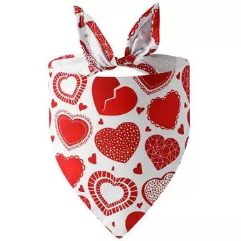 Банданы для собак на День святого Валентина, дизайн банданы «Я люблю тебя» и «Двойное сердце», костюмы для собак на свадьбу и праздники