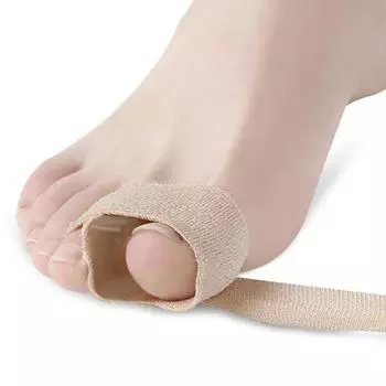 Бандаж для пальцев ног Разделитель пальцев ног Перекрывающие друг друга большие пальцы ног Вальгусная одежда Тканевая полоска Растяжитель среднего пальца ноги