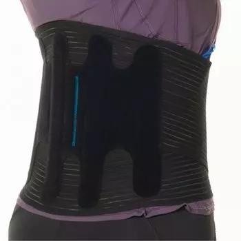 Бандаж для поддержки талии Chuanne Ronba First 26, черный, размер 4, для поясницы, для людей с болью в пояснице, вызванной работой на дому или удаленной работой, рост 105–125 см чёрный