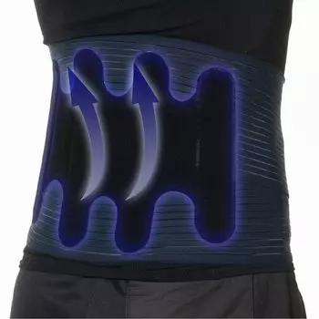 Бандаж для поддержки талии Chuanne Ronbaskin V3 21, темно-синий, размер 4, для поясницы, для людей с болью в пояснице, вызванной работой на дому или удаленной работой, рост 105–125 см тёмно-синий