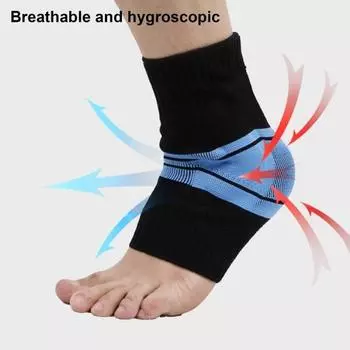 Бандаж на лодыжку Регулируемый компрессионный поддерживающий рукав для лодыжки Очень мягкий дышащий стабилизирующий защитник лодыжки Спортивное защитное снаряжение L серый