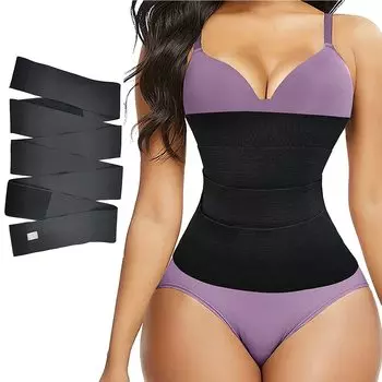 Бандаж Snatch Me Up для женщин, тренажер для талии Cincher, триммер для живота, компрессионный бандаж для живота, спортивный пояс, формирователь тела 3M чёрный