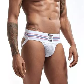 Бандажи JOCKMAIL супер широкий пояс сексуальные мужские стринги нижнее белье дышащий сетчатый материал повседневное досуг спорт Т-образная спинка нижнее белье M