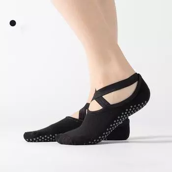 Бандажные носки для йоги, пилатеса для женщин, хлопковые носки для балета и танцев, противоскользящие женские спортивные носки, тапочки для тренировок в тренажерном зале, носки с ручками для бега A