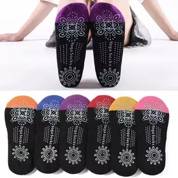 Бандажные носки для йоги с открытой спиной, дышащие хлопковые спортивные носки для танцев, женские однотонные нескользящие силиконовые носки для фитнеса, тренажерного зала, пилатеса One size