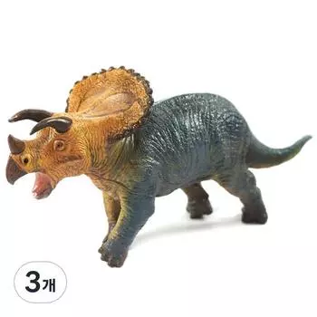 Bandi Soft Animal Triceratops Figure, 3 pieces, popular toys in Korea