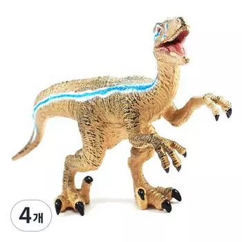 Bandi Soft Animal Velociraptor Figures, 4 Pieces, popular toys in Korea