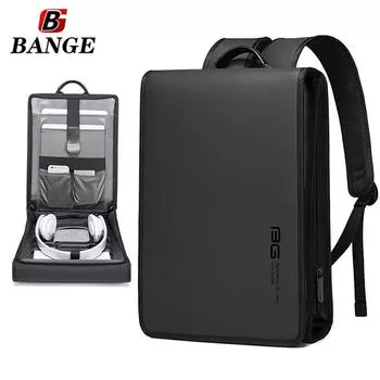 BANGE New Ultra-thin Men Fashion Backpack 13.3,14.14.6 Inch Laptop Backpack For Business Travel 14.6 Inch чёрный