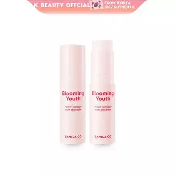 BANILA CO Blooming Youth Peach-Collagen Multi Stick Balm 10,5 г, веганский бальзам-стик с персиковым коллагеном для улучшения эластичности кожи, разглаживания морщин, борьбы со старением