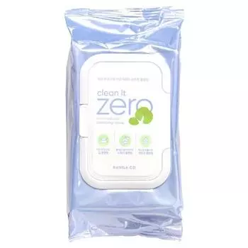 BANILA CO Clean It Zero Cica Гиалуроновая очищающая салфетка, 80 листов