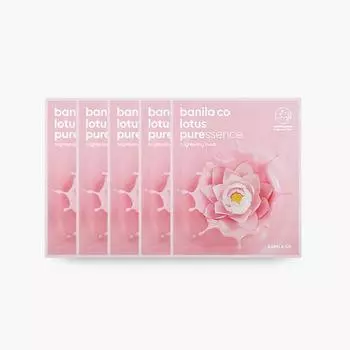 BANILA CO Lotus Puressence Mask 25 мл * 5 шт. розовый