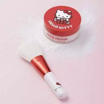 BANILA CO X HELLO KITTY Prime Primer Finish Powder 12г с кисточкой, для макияжа, Kbeauty, корейская косметика, пробник