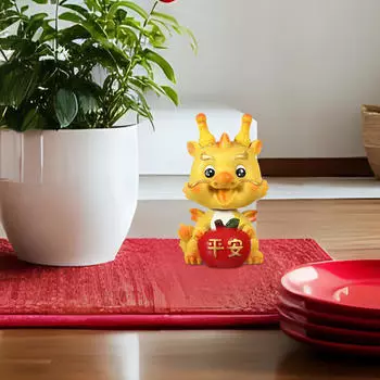 Банк денег китайского дракона - декоративная статуэтка для дома и офиса style A