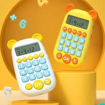 Банк вопросов на 2 миллиона, автоматическая игра с коррекцией чисел, перезаряжаемый детский калькулятор, тренировка математического мышления, устная математическая машина Bear жёлтый