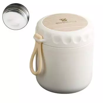 Банка для еды из нержавеющей стали с вакуумной изоляцией, большая емкость, герметичный портативный изолированный контейнер для еды для горячего супа, посуда B зелёный