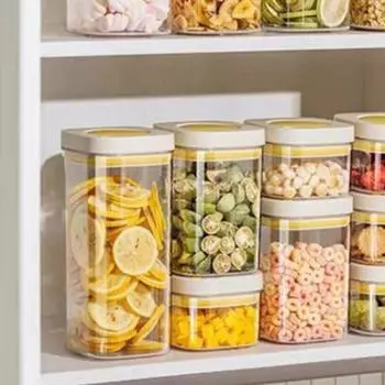 Банка для хранения кофейных зерен пищевого качества, пластиковый контейнер для хранения зерновых культур, кладовая 1800ML синий