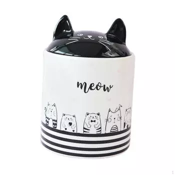 Банка для хранения кошек, контейнер для кофейных зерен с крышкой, герметичная бутылка для соли для фермерского дома Small