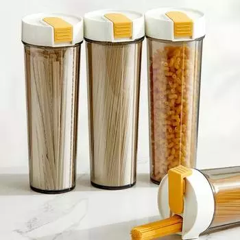 Банка для хранения лапши, контейнер для закусок, пищевой, без BPA, легко моется, герметичный белый