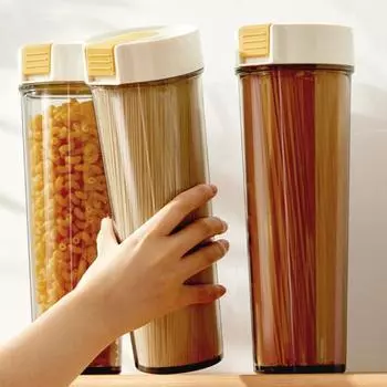 Банка для хранения лапши, контейнер для закусок, пищевой, без BPA, легко моющийся, герметичный, большой стеклянный контейнер с крышкой жёлтый