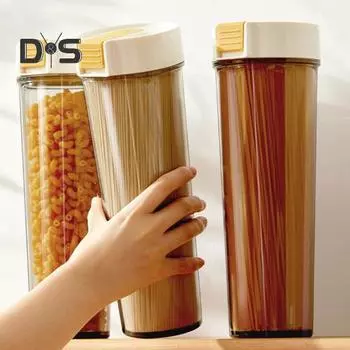 Банка для хранения лапши, контейнер для закусок, пищевой, без BPA, легко моющийся, герметичный, большой стеклянный контейнер с крышкой жёлтый