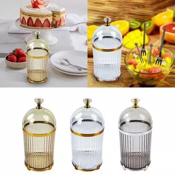 Банка для хранения вилок для фруктов, держатель для столовых приборов, центральный органайзер для столовых приборов, держатель вилок для фруктов, держатель кухонных принадлежностей для вечеринки янтарь