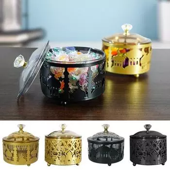 Банка для конфет Ид Мубарак Лунный замок Кокосовая коробка с фруктами Рамадан Декор для дома Ислам Мусульманские принадлежности для вечеринок Ид Подносы для печенья Безделушка AS picture