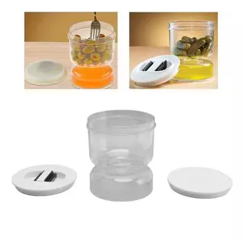 Банка для маринованных огурцов с сухим и влажным разделением. Кухонная банка для маринованных огурцов в виде песочных часов. Герметичный диспенсер для влажного и сухого кимчи. 1PCS