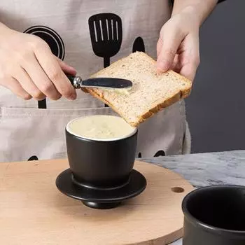 Банка для масла Керамика Пищевой класс Без запаха Герметичность Толстая с крышкой Пыленепроницаемый Влагоотводящий Хранение масла Растекающееся масло Бутылка для хранения масла Масло белый