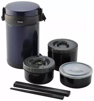 Банка для обеда «Павлин» термоизоляционная темно-синяя около 3 чашек AWL-20 AK тёмно-синий