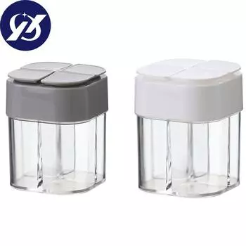 Банка для приправ «четыре в одном», шейкеры для соли и перца для специй, скандинавский кухонный контейнер для приправ, набор контейнеров для специй, посуда для хранения белый