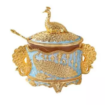 Банка для приправ с крышкой и ложкой Солонка Контейнер Сахар