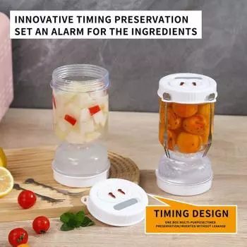 Банка для солений из оливок, пищевая, без BPA, большая емкость, герметичная, органайзер для хранения банок с разделителем для солений