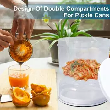 Банка для солений с откидным ситечком и вилкой из нержавеющей стали, герметичный контейнер для солений объемом 200 мл с герметичной крышкой в виде песочных часов