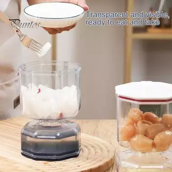 Банка для солений в виде песочных часов, разделитель сока для солений, пищевой, без содержания бисфенола А, герметичный органайзер для солений, сито для хранения солений темно-синий