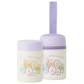 Банка для супа Skater Soup, 180 мл, мини-кастрюля с эксклюзивным мешочком Sumikkogurashi Rabbit Rice, термическая/холодная KLJFV2-A