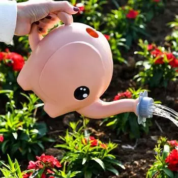 Банка для воды в форме слона, милая пластиковая креативная лейка большой емкости для сада S зелёный