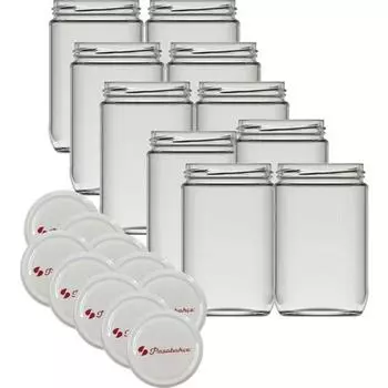 Банка Pasabahce 660 мл, 10 шт. с крышкой
