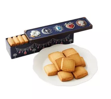 Банка печенья CherieBrin Western Confectionery Gift Sweets Gift Cookie Gift White Day Gift Butter Cookie Can (Бижу Блю)