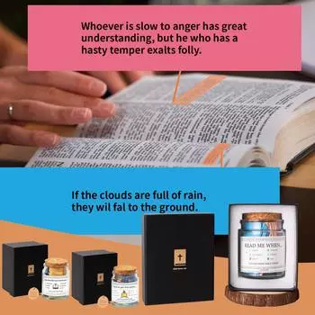 Банка с библейскими стихами, банка с библейскими стихами, подарки со стихами из Библии, банка с благословениями, библейские стихи с цветовой кодировкой в банке One Size