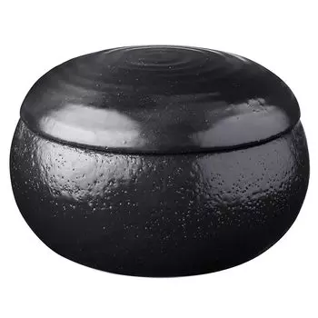 Банко Посуда Большая 3 Сделано в микроволновой печи Нагревается как свежий Стильный &NE NMT-306L-BK Ohitsu, Haretoke, Черный, Порции, Рис, 1,5 Чашки, Япония,