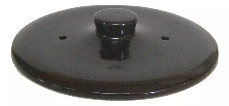 Банко Уэр Гинпо Керамика Кикука Рисовая Глина Горшок Внутренняя Крышка Крышка 5 Чашек (Внутренняя крышка) [Только внутренний] (Для приготовления пищи) чёрный