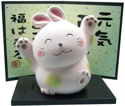 Банко Украшение для интерьера Животное Милый предмет Кролик Сделано в Японии 14510 Genki (большой)