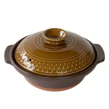 Banko Ware глиняный горшок 8 для людей M 1500 мл микроволновая печь прямой огонь CLEA AKARI Сделано в Японии 32781 Нет. 2-3 (коричневый) коричневый